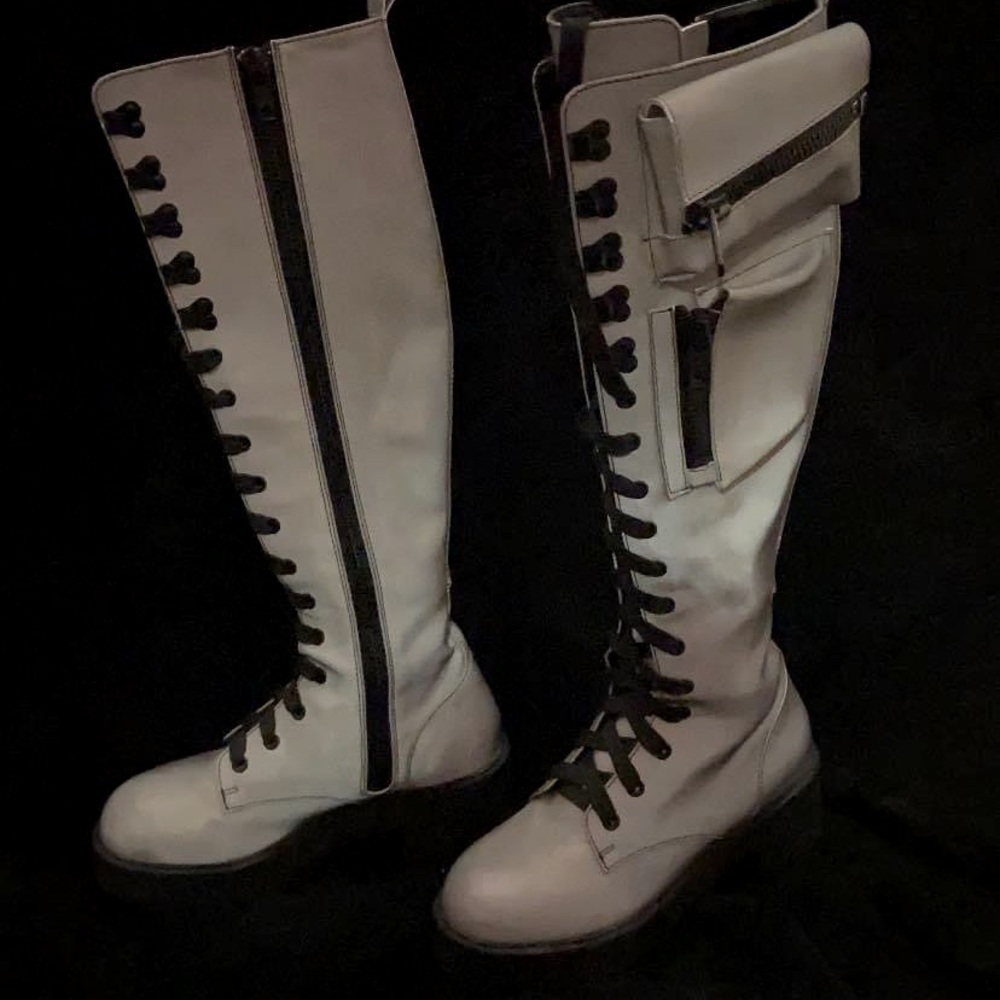 Current Mood Reflective Knee High Boots